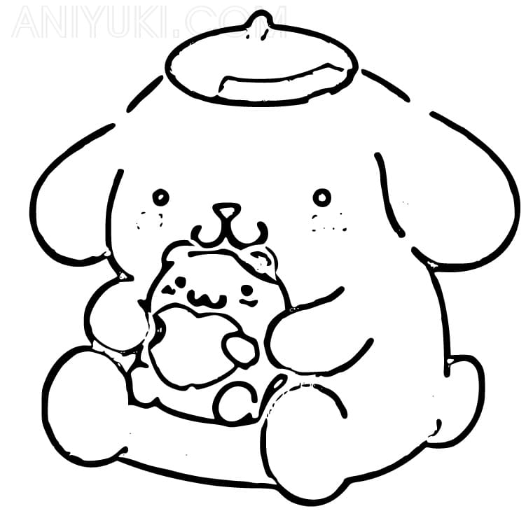 Pompompurin coloring pages
