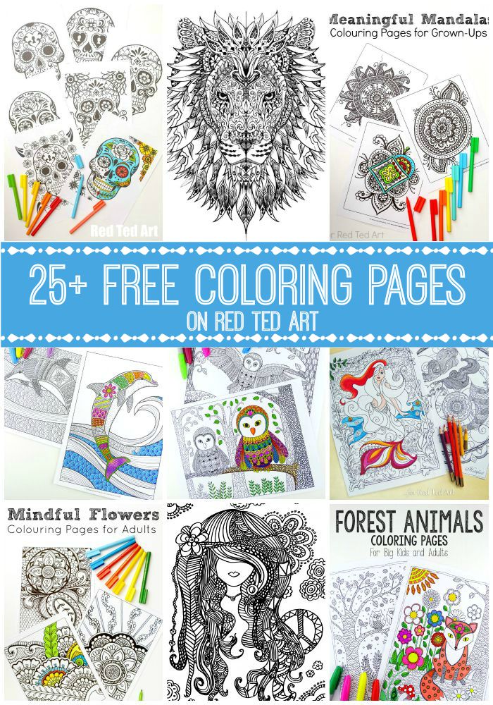 Free coloring pages for adults