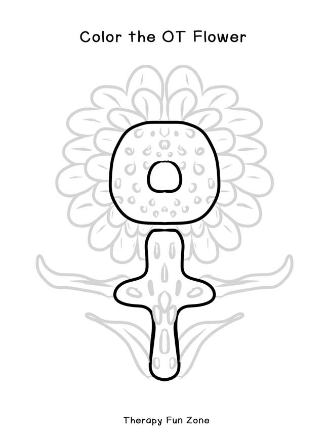 Ot flower coloring page