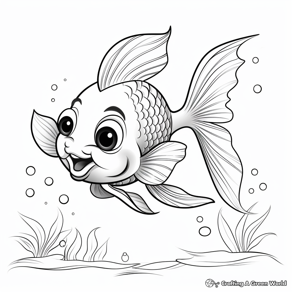 Goldfish coloring pages