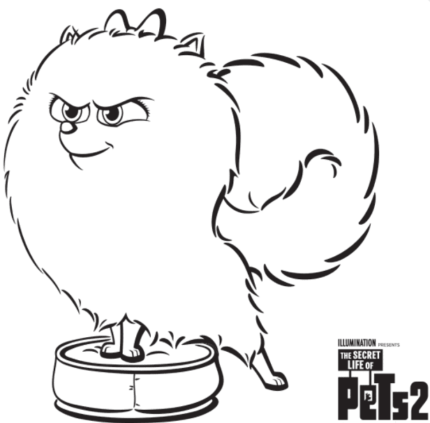 Pomeranian coloring pages