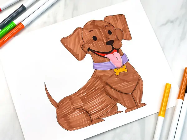 Puppy coloring pages for kids