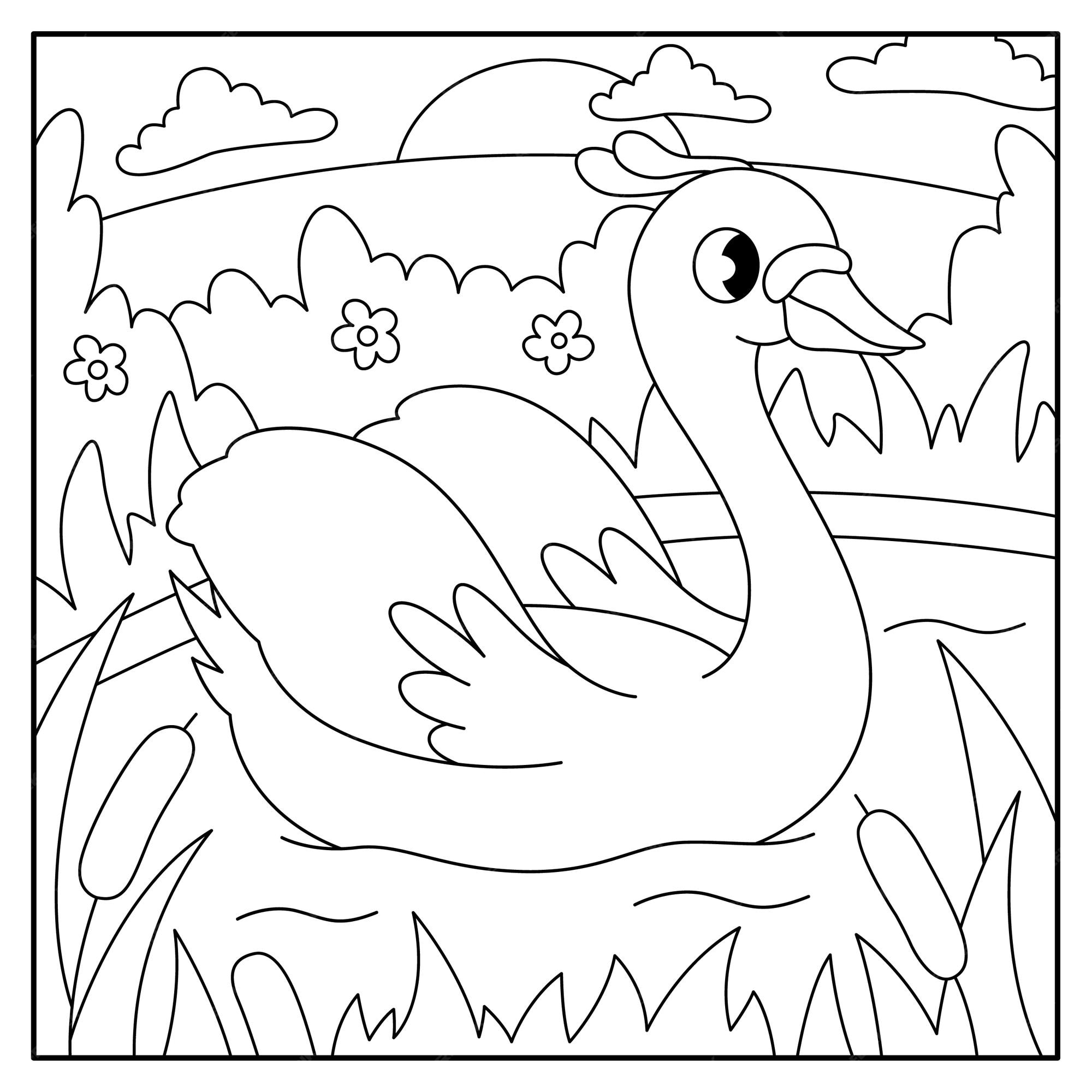 Premium vector cute animal coloring pages for kids