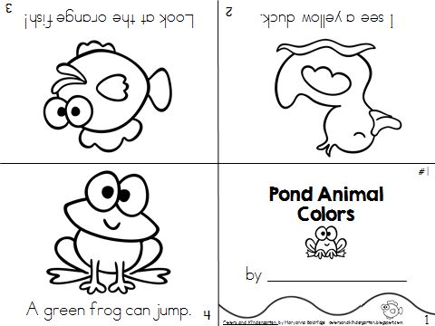 Colors and kindergarten my science journal pond animals pond animals pond crafts pond life theme