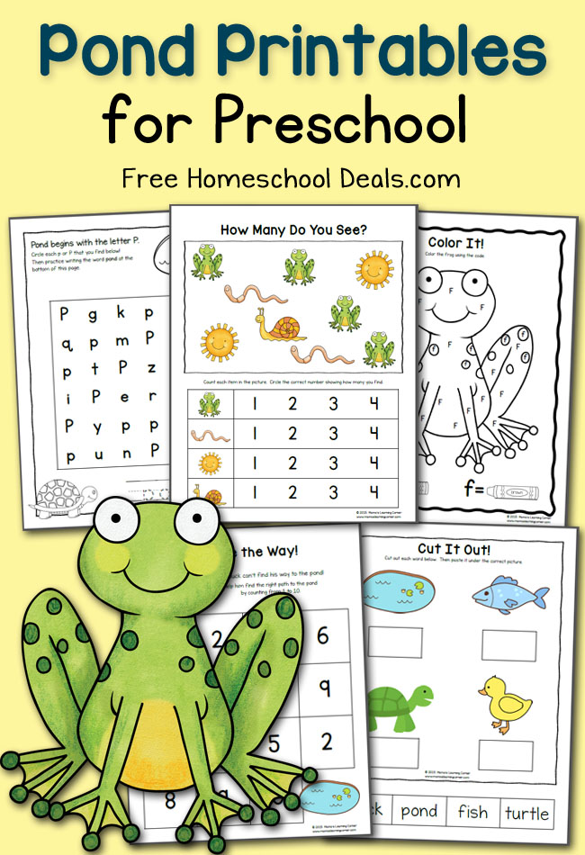 Free preschool pond printables instant download