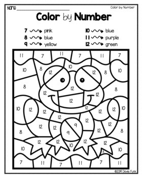 Pond life color by number worksheets and answer keys by dovie funk