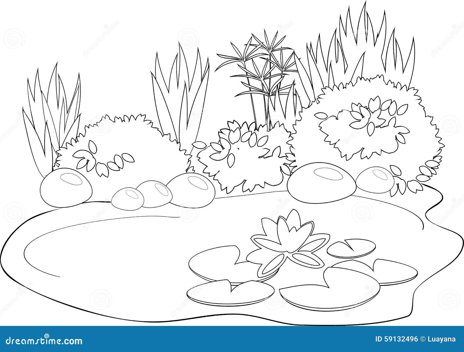 Coloring pond stock illustrations â coloring pond stock illustrations vectors clipart