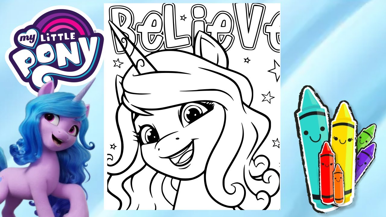 How to color my little pony my little pony coloring page izzy