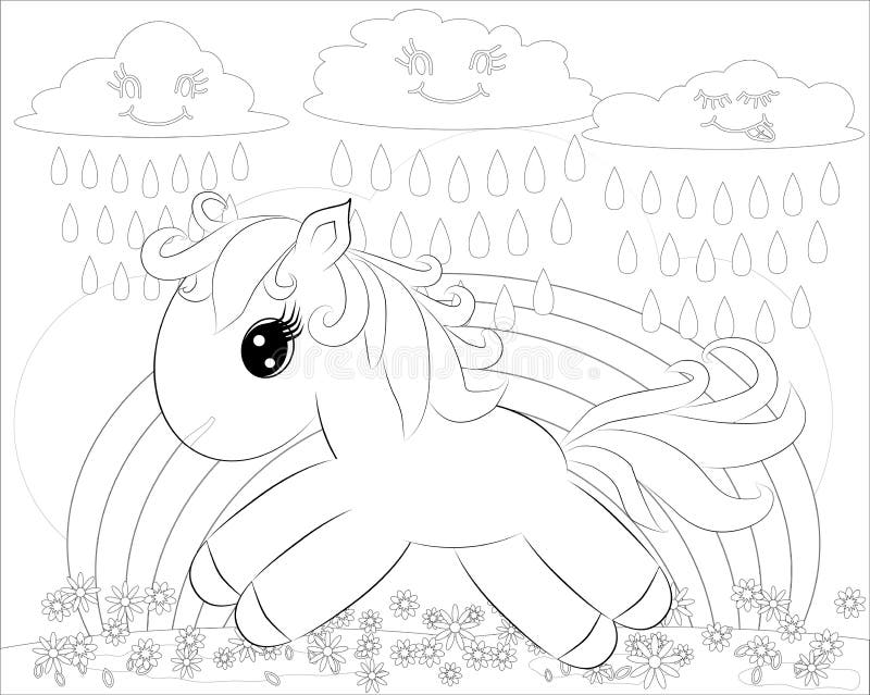 Pony coloring pages stock illustrations â pony coloring pages stock illustrations vectors clipart
