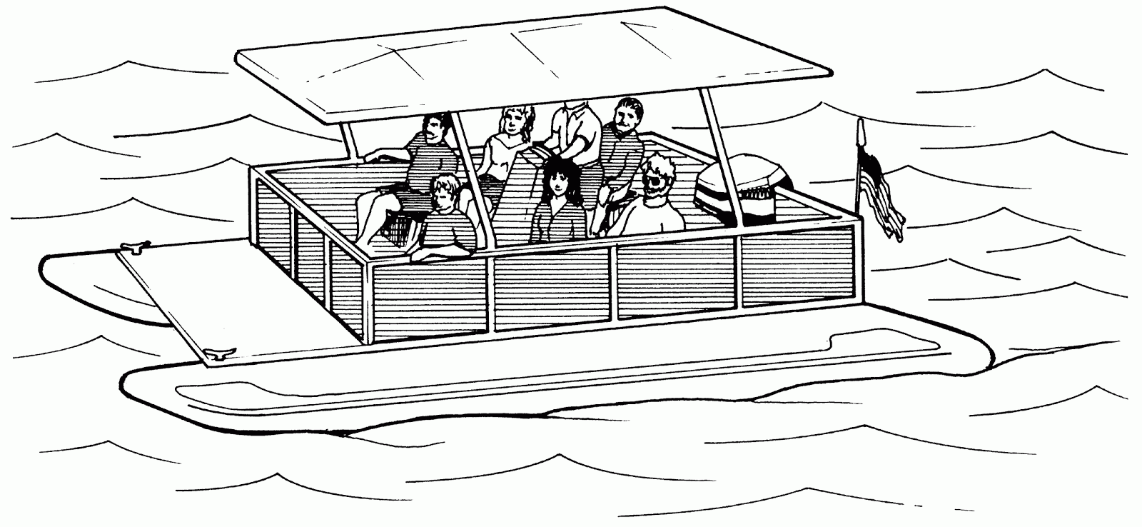Pontoon boat clipart vector clip art pontoon pontoon boat sailboat drawing