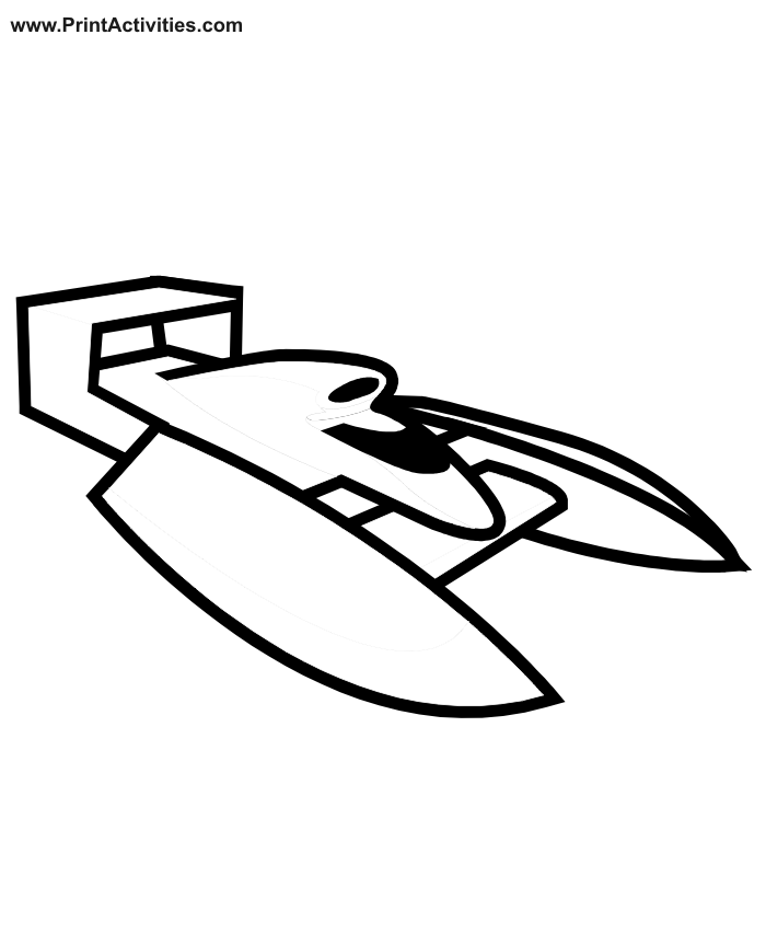 Boat coloring page hydrofoil