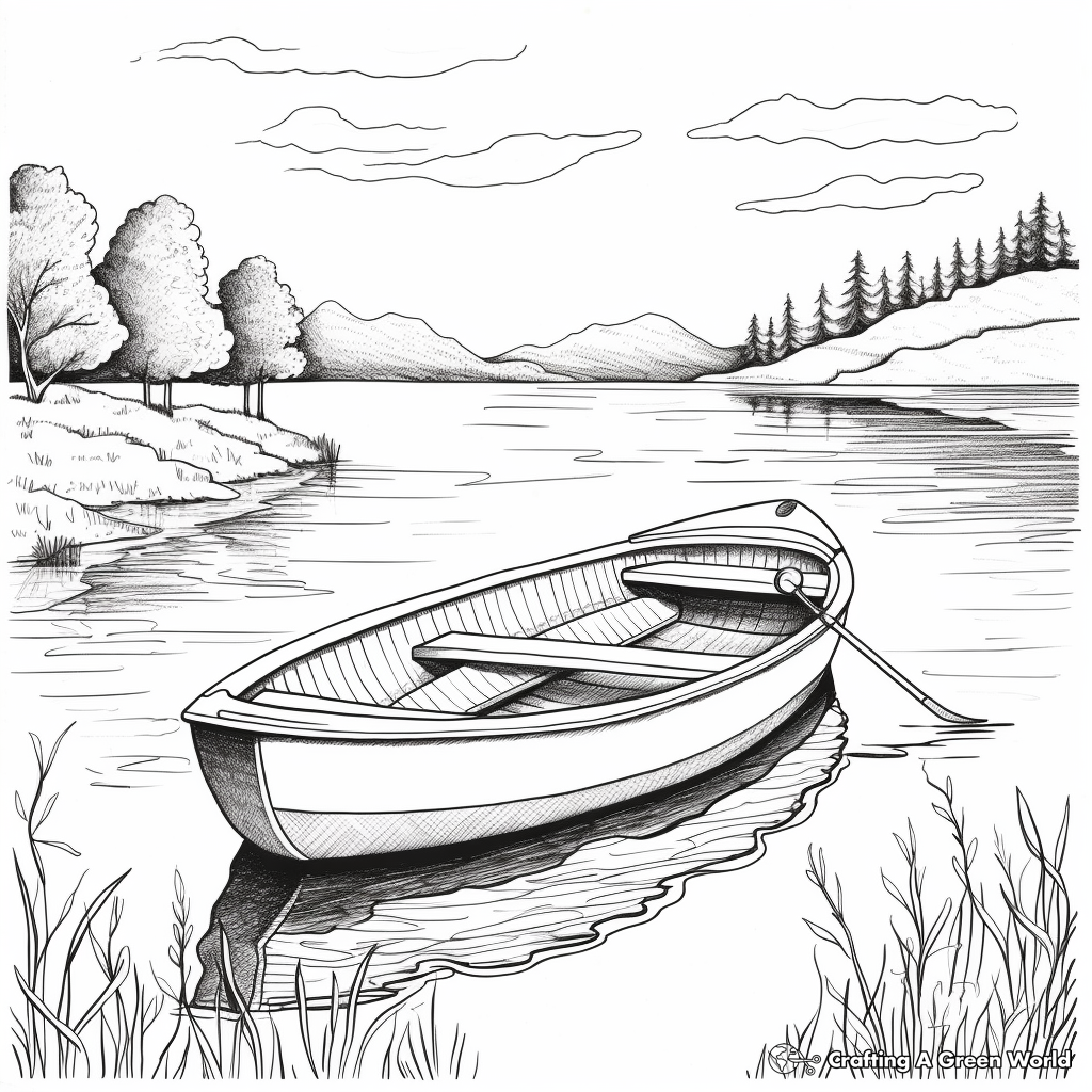 Rowboat coloring pages