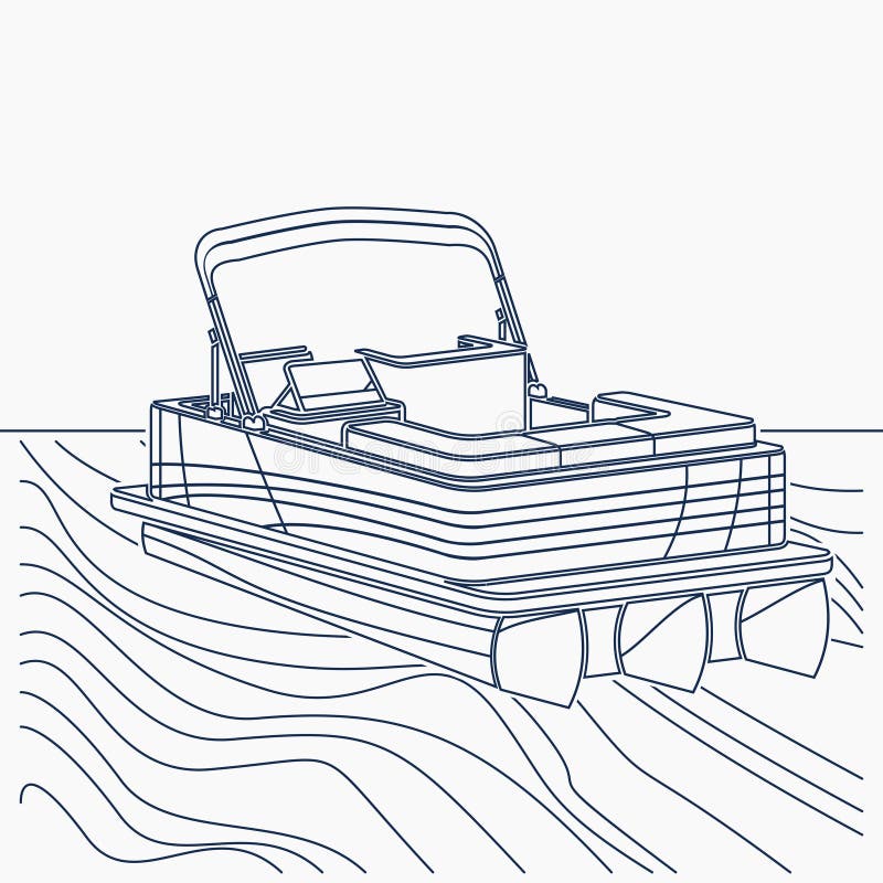 Boat pontoon stock illustrations â boat pontoon stock illustrations vectors clipart