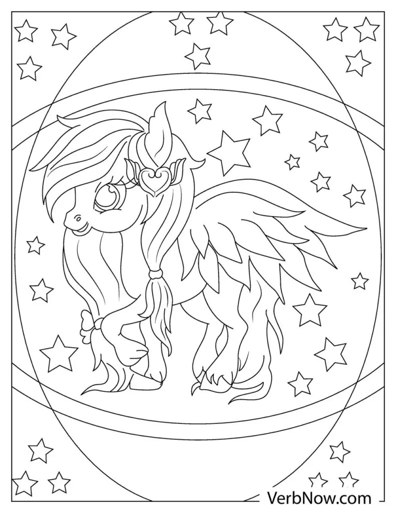 Free pony coloring pages for download printable pdf