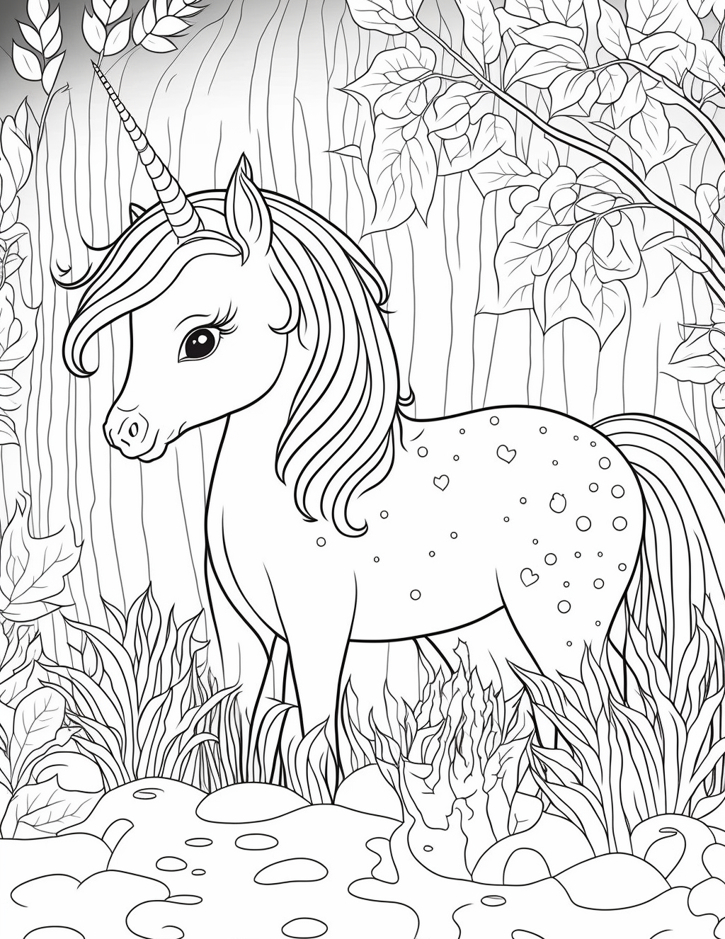 Cute unicorn printable coloring pages for kids printable pdf file â coloring