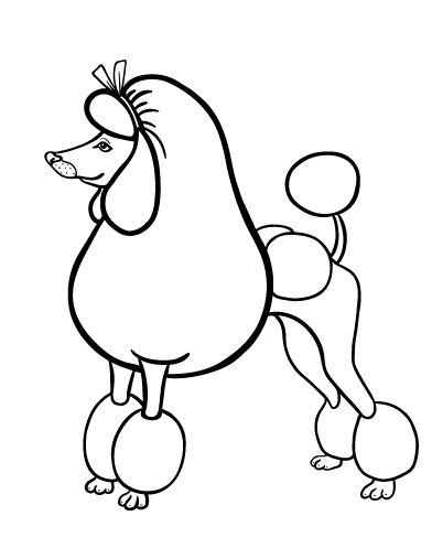 Free poodle coloring page