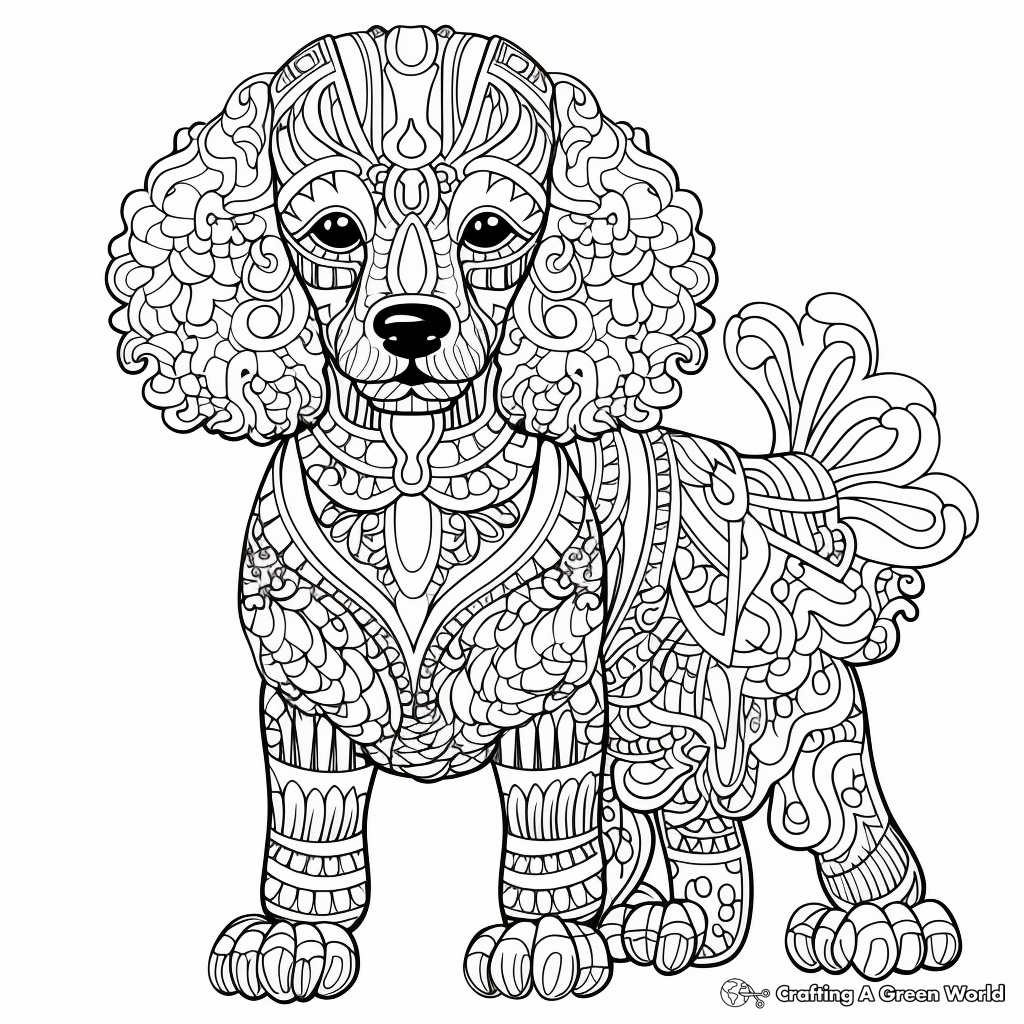 Poodle coloring pages