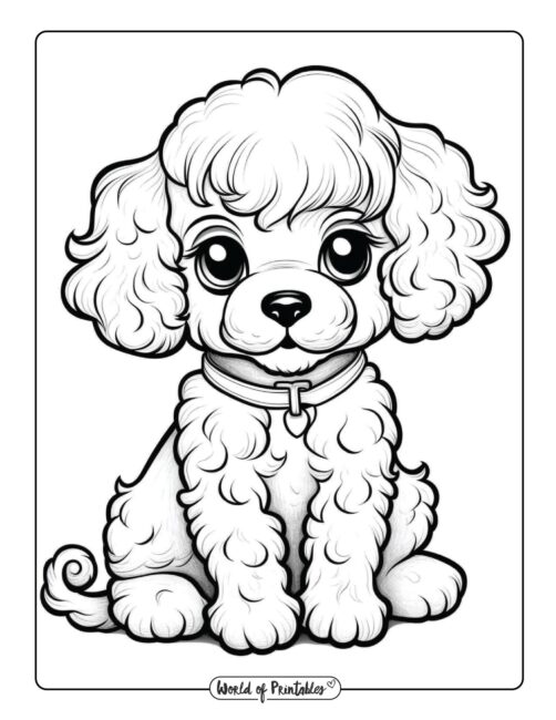 Dog coloring pages for kids adults