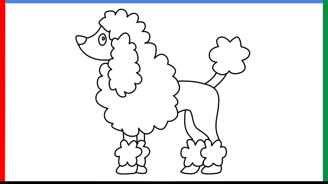 How to draw a poodle dog emoji step by step for beginners poodleemoji