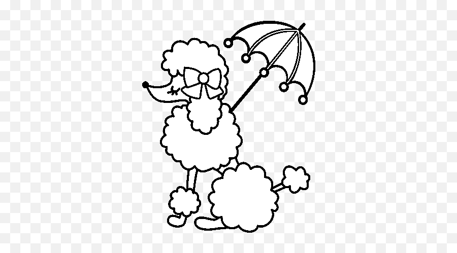 Blanket vector coloring page picture poodle svg