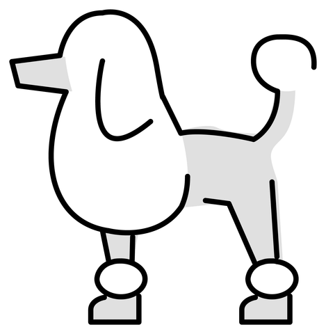 Poodle emoji coloring page free printable coloring pages
