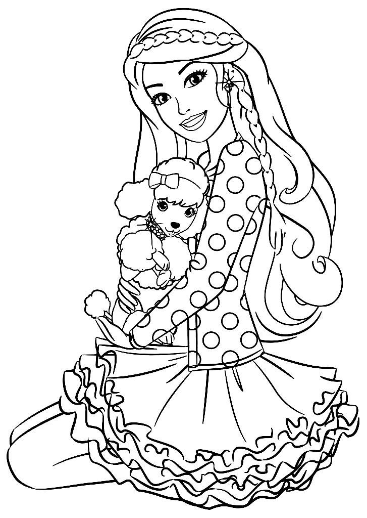 Barbie coloring pages printable for free download