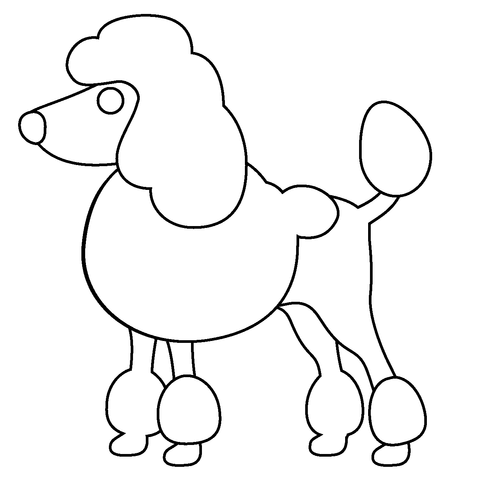 Poodle emoji coloring page free printable coloring pages