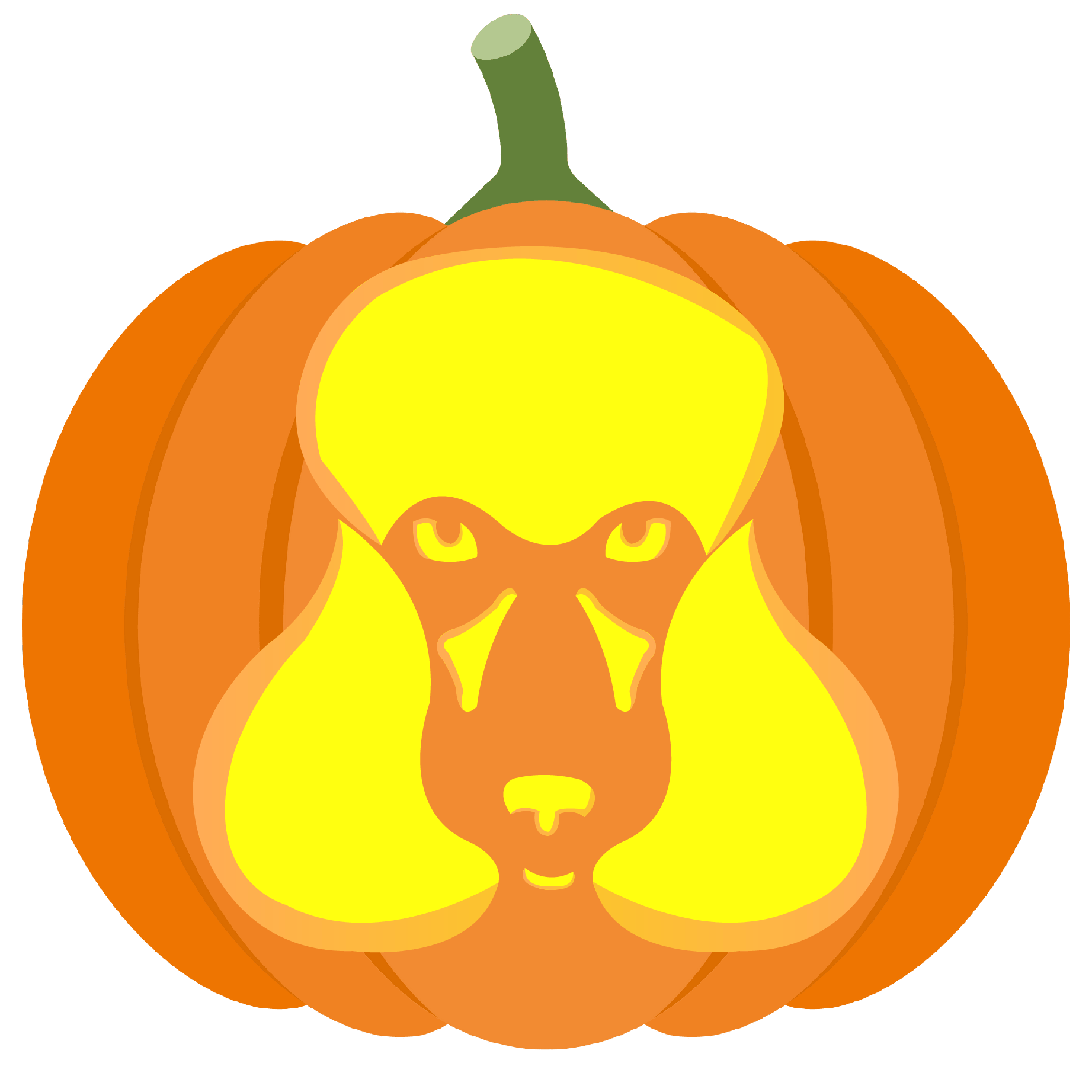 Poodle pumpkin stencil free printable papercraft templates