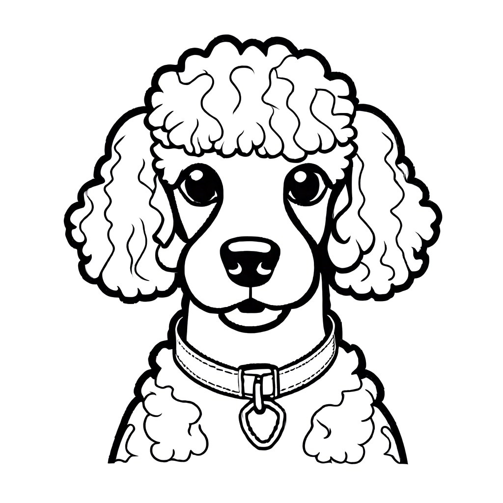 Adorable poodle coloring page â lulu pages