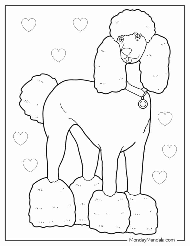 Dog coloring pages free pdf printables