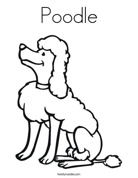 Poodle coloring page