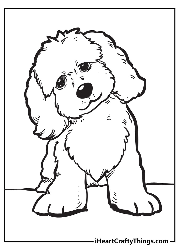 Puppy coloring pages free printables
