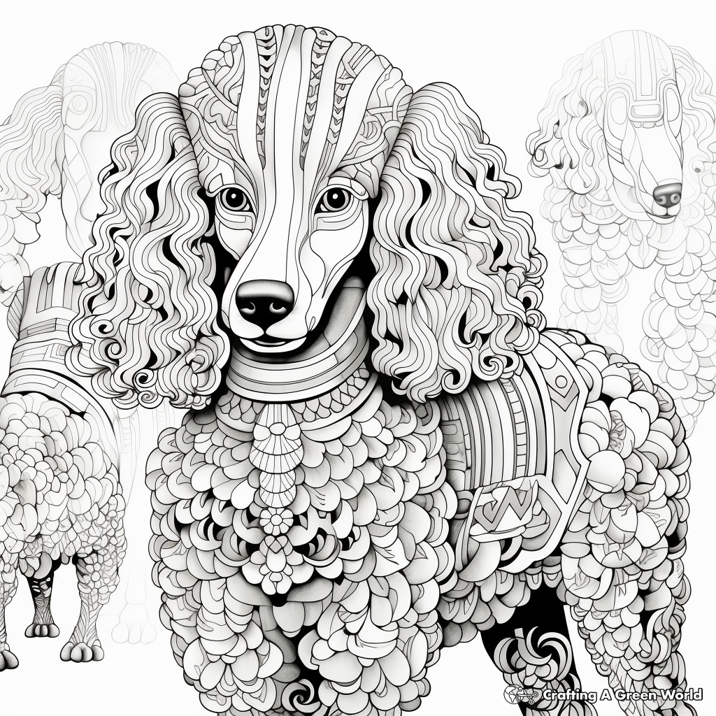 Poodle coloring pages