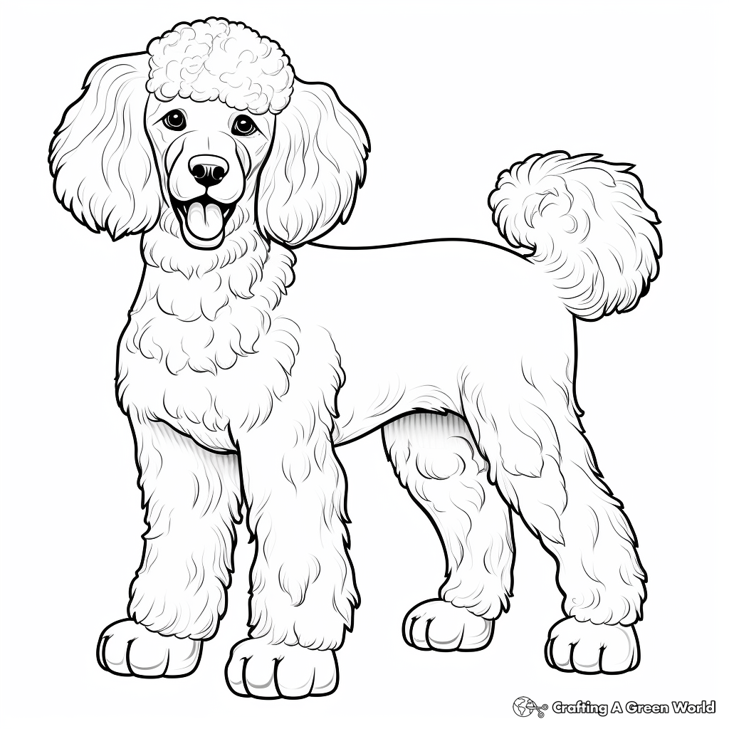 Poodle coloring pages