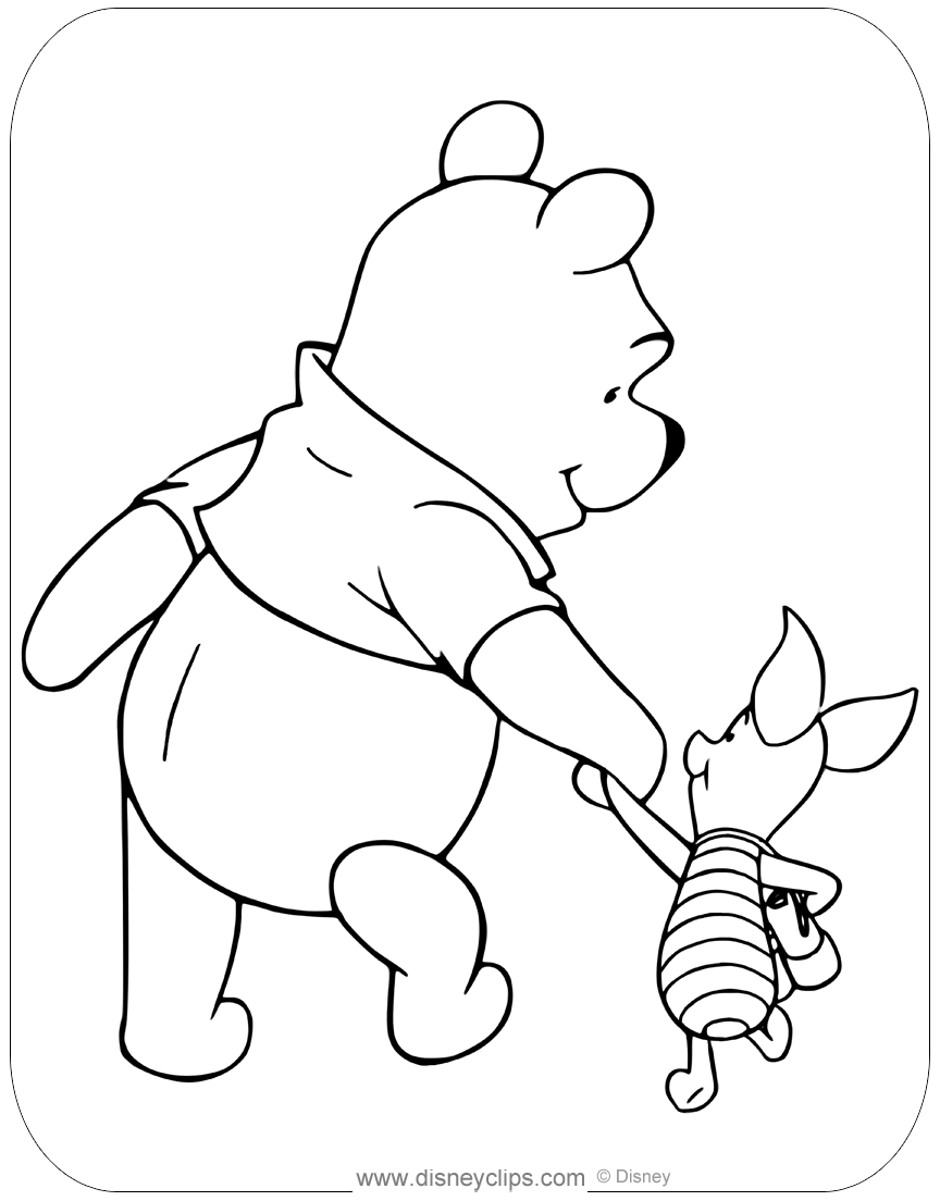 Winnie the pooh piglet coloring pages