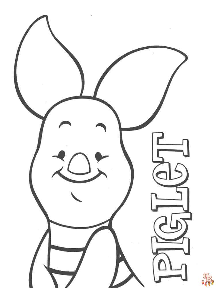 Free piglet coloring pages for kids to print