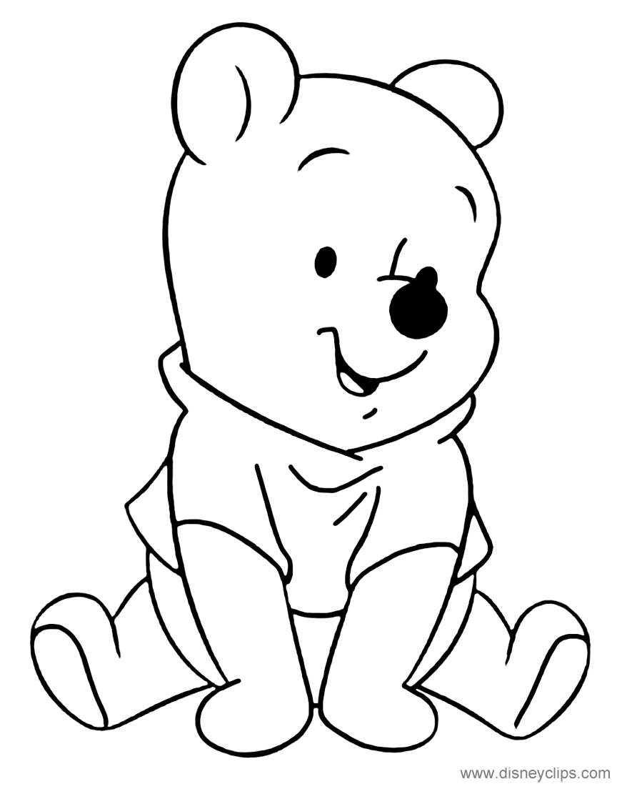 Poohbear coloring pages baby coloring pages winnie the pooh drawing bear coloring pages