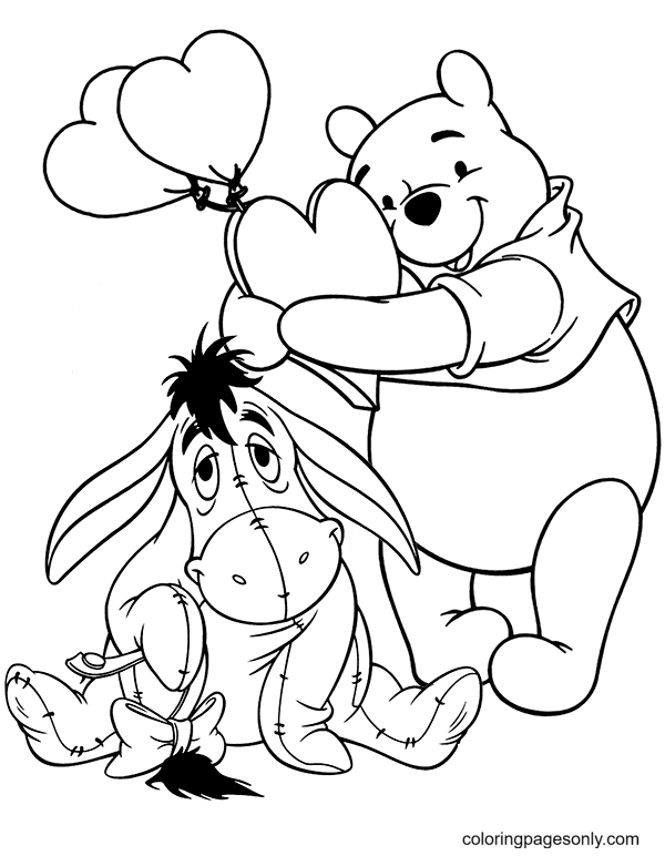 Winnie the pooh coloring pages printable for free download