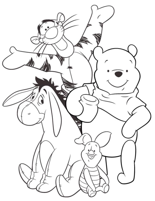 Free printable winnie the pooh coloring pages