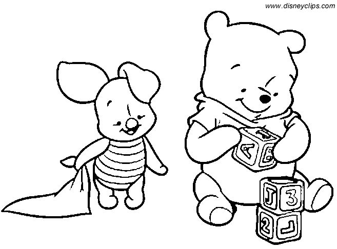 Baby pooh coloring pages disney coloring pages coloring books baby disney characters