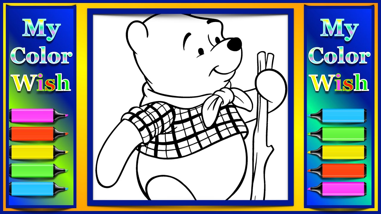Winnie the pooh coloring page speed coloring y color wish