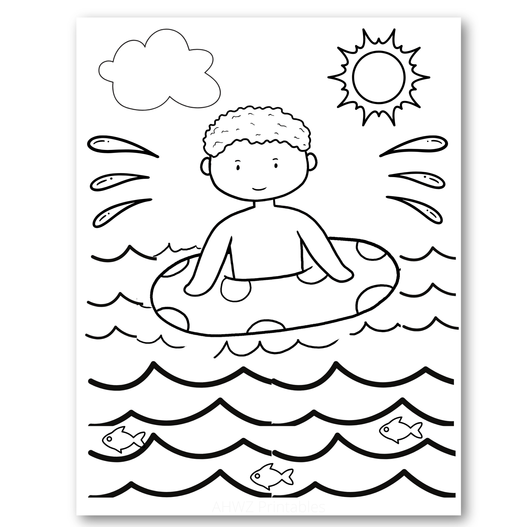 Summer coloring book for kids â at home with zan printables