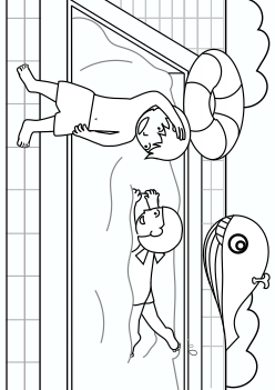 The pool drawing for coloring page free printable nurieworld