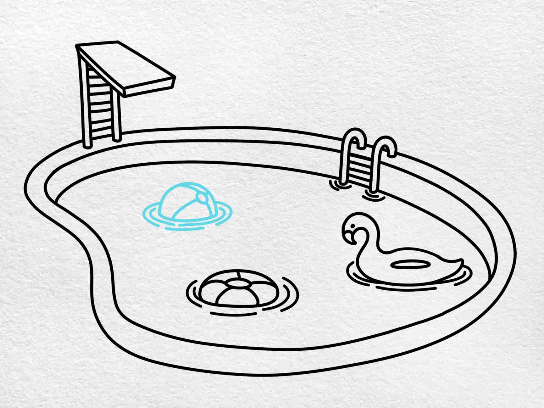 Draw a swimming pool