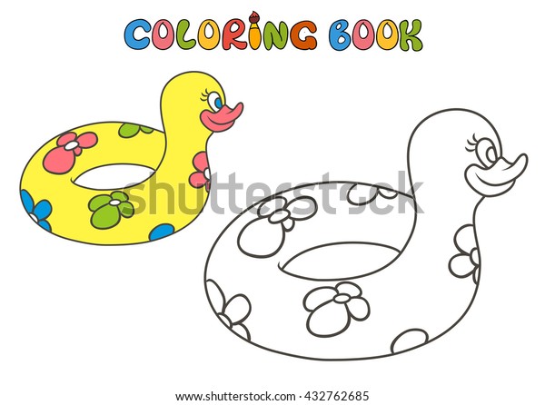 Coloring book vector illustration rubber duck stock vector royalty free