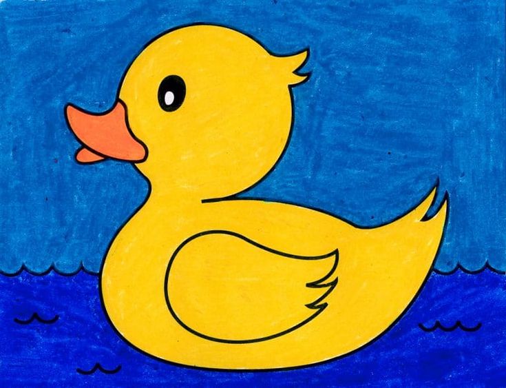 Easy how to draw a rubber duck tutorial and rubber duck coloring page duck drawing art drawings for kids easy drawings