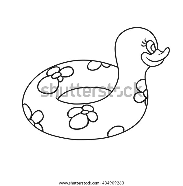 Coloring book vector illustration rubber duck stock vector royalty free
