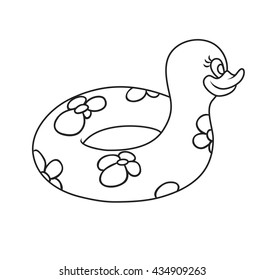 Coloring book vector illustration rubber duck àààààààààªàààà àààààààààààªààààà