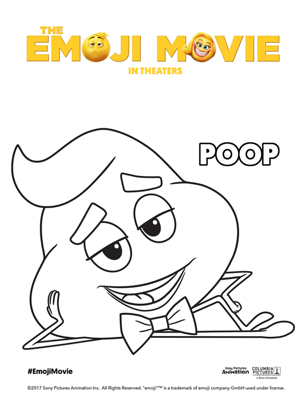 Printable emoji movie coloring pages theemojimovie emojimovie