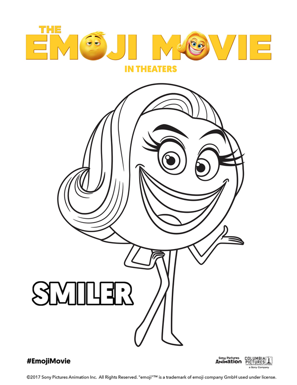 Printable emoji movie coloring pages theemojimovie emojimovie
